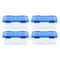 Iris® 6.5gal. Clear Plastic Storage Boxes With Blue Lid, 4 Pack
